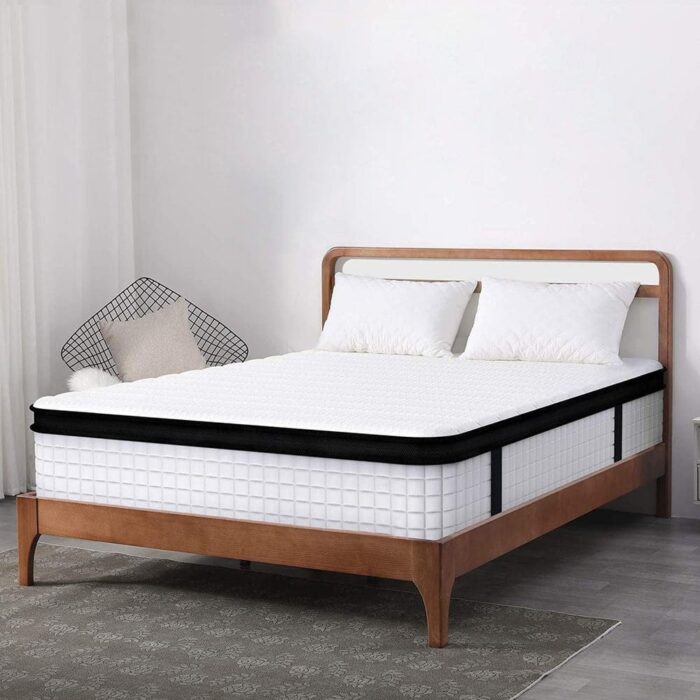 12 in. Medium Gel Memory Foam Hybrid Pocket Spring Pillow Top Full XL Mattress